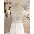 simple beach long Chiffon boho beach wedding dresses